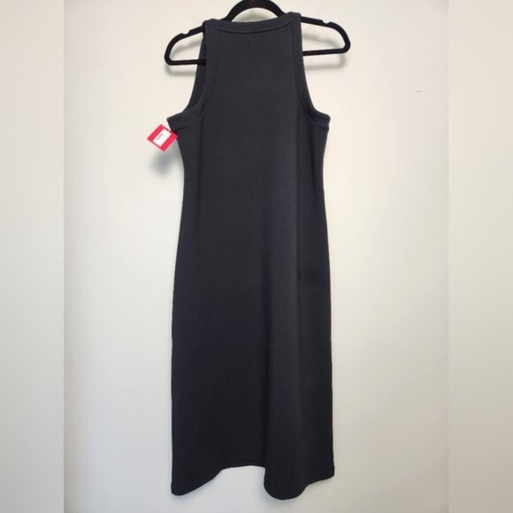 NWT SPANX AirEssentials Side Stripe Midi Dress Black White Medium Air Essentials - Picture 7 of 7